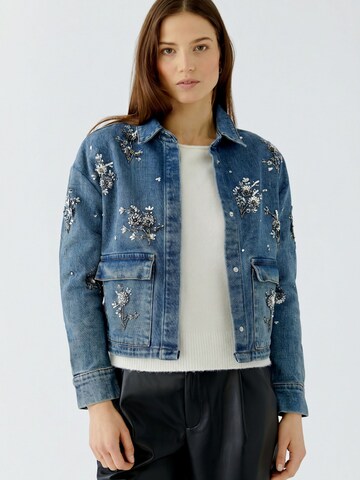 OUI Between-Season Jacket in Blue: front