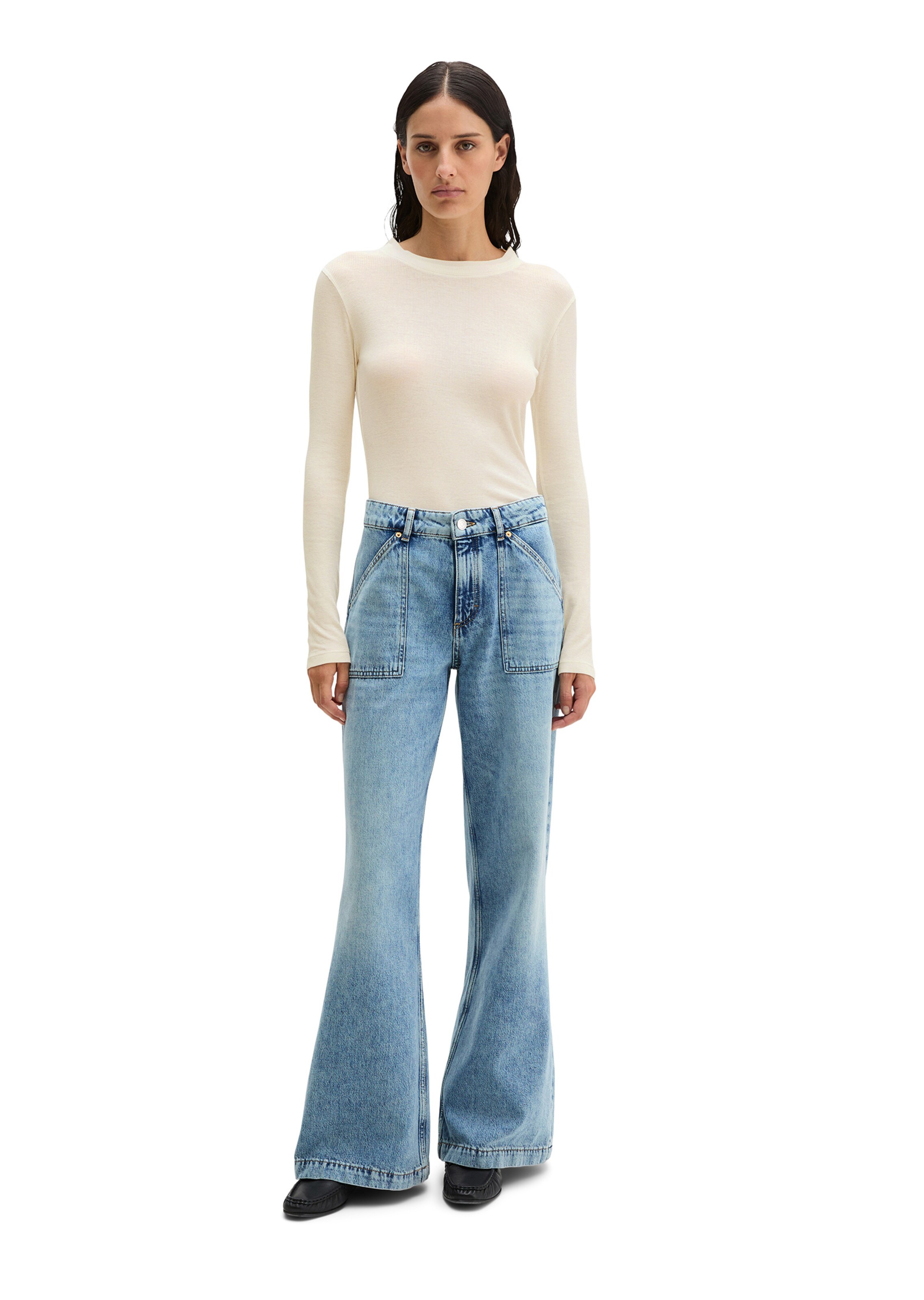 Marc O'Polo Flared Jeans 'Caya' in Blauw