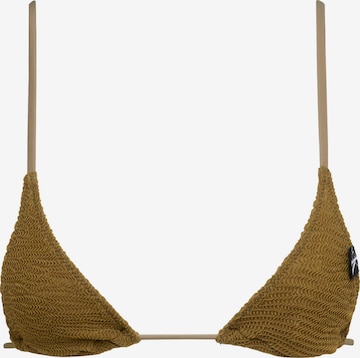 Calvin Klein Swimwear Triangle Bikini Top in Green: front