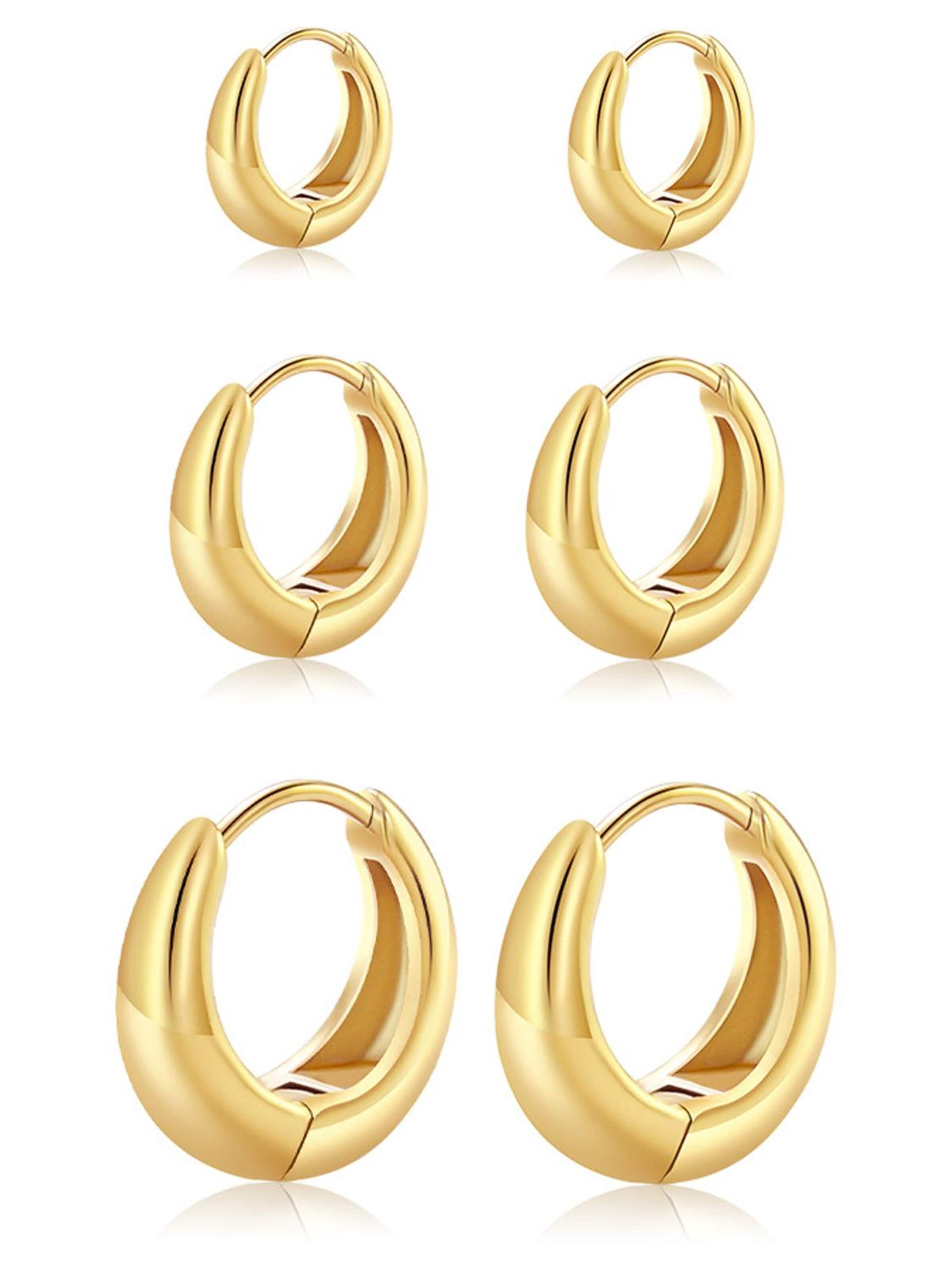 Alster Herz Ohrringe 'LUMERA'‌‌‌‌‌‌‌ in Gold: Vorderseite