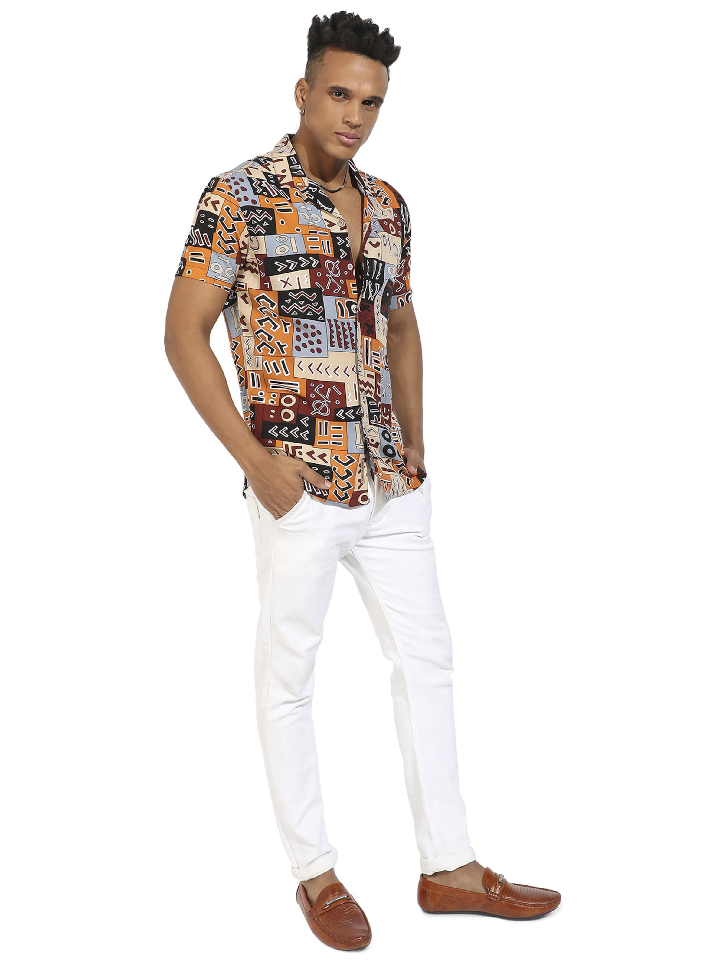 Campus Sutra Slim Fit Риза ' Jack ' в пъстро