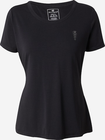 Champion Authentic Athletic Apparel - Camiseta funcional en negro: frente