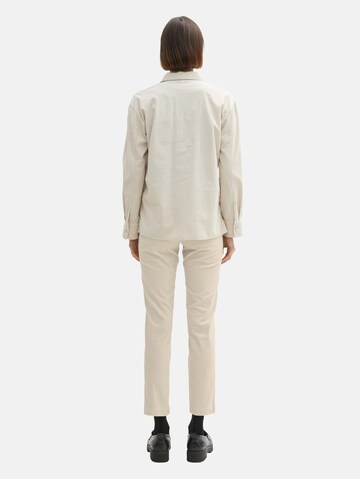 TOM TAILOR Slimfit Broek in Beige