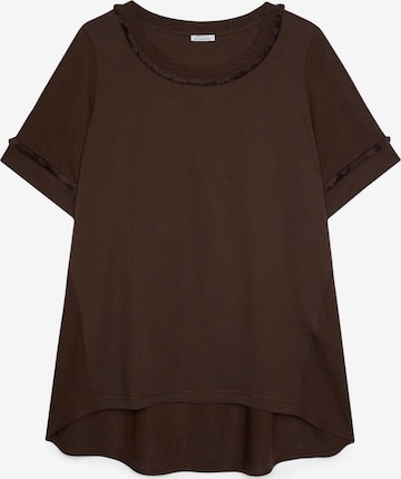 T-shirt Fiorella Rubino en marron : devant