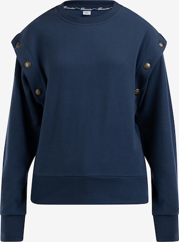 Sweat-shirt DreiMaster Vintage en bleu : devant