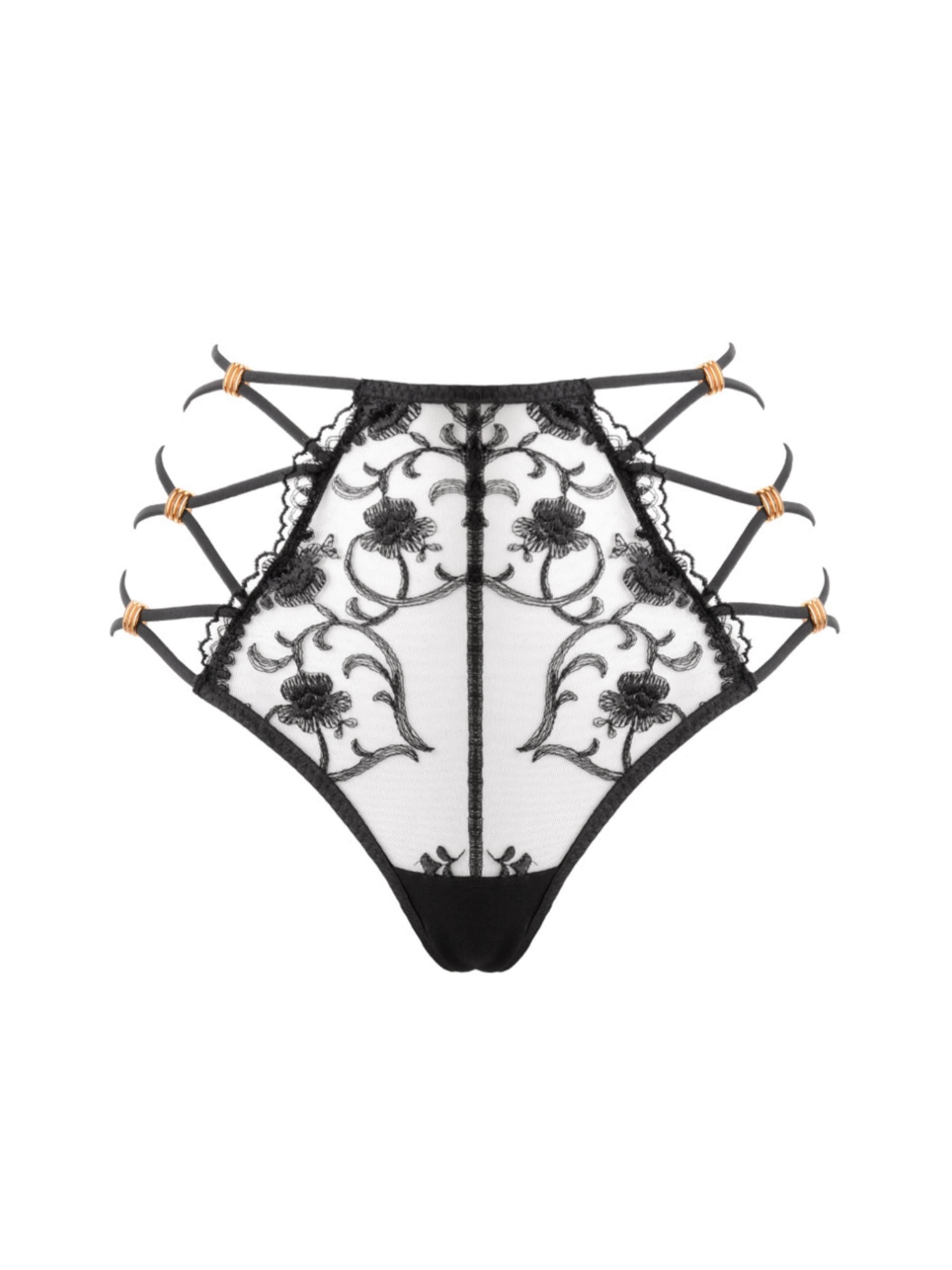 WHITE RVBBIT Slip 'Black Moon' in Schwarz: Vorderseite
