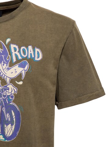 King Kerosin Shirt 'Split The Road'‌‌‌ in Grün