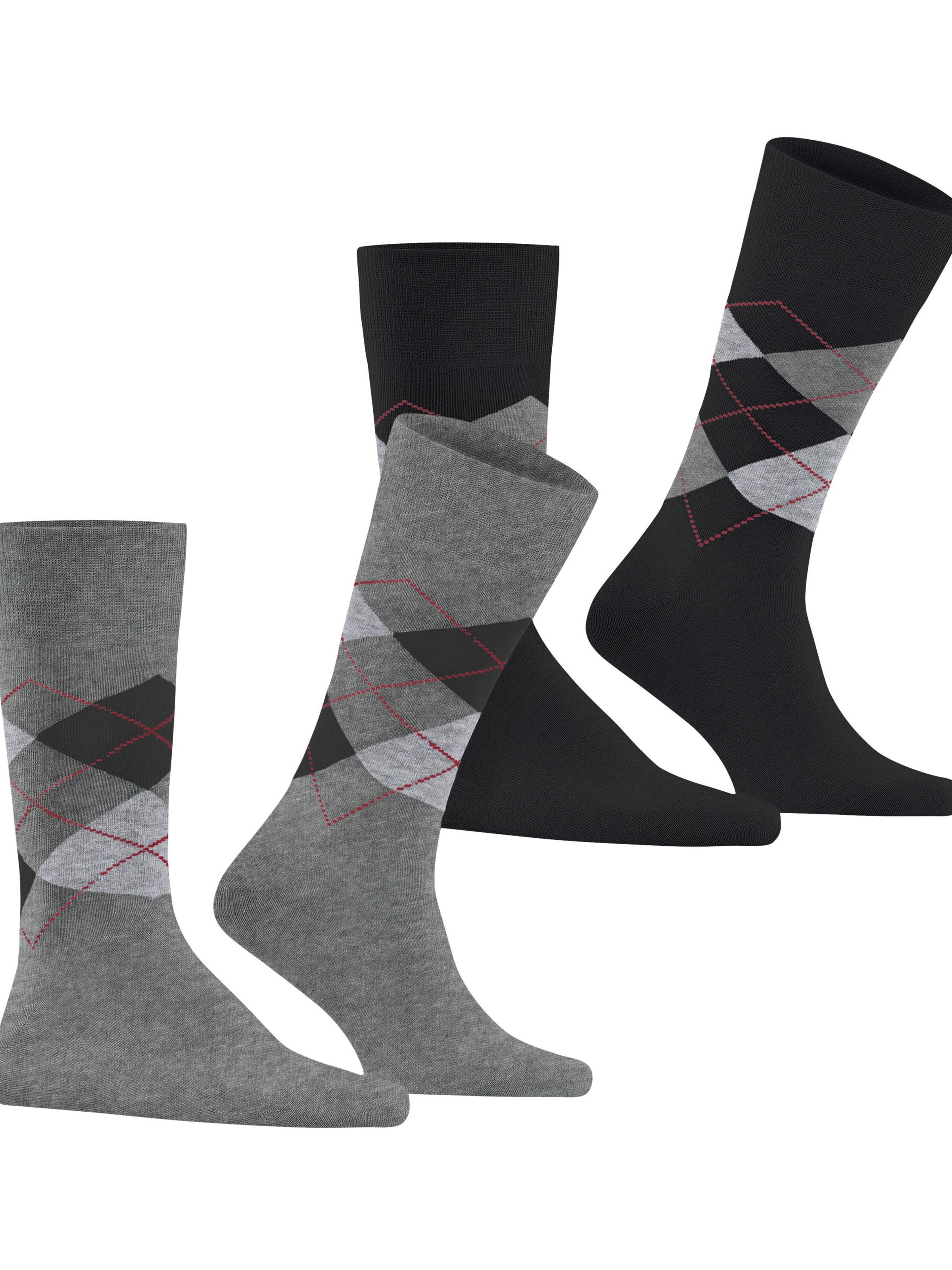 BURLINGTON Socks 'Everyday Argyle' in Grey
