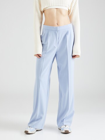 Tally Weijl Wide leg Trousers with creases in Blue: front