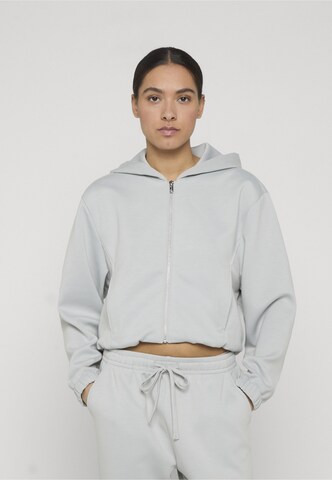 Veste de survêtement Urban Classics en gris : devant