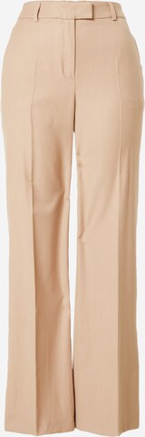 Wide Leg Pantalon à plis 'Charlotte' s.Oliver BLACK LABEL en beige : devant