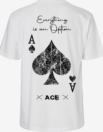 RMK Shirt 'Poker ACE' in Weiß: Vorderseite