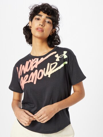 T-shirt fonctionnel 'Chroma' UNDER ARMOUR en noir : devant