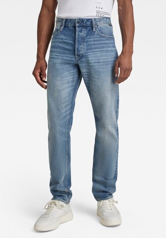 Regular Jean G-Star RAW en bleu : devant