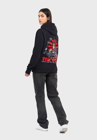 Oldskull Sweater 'Asian Neon Djane Logo Graphic' in Black
