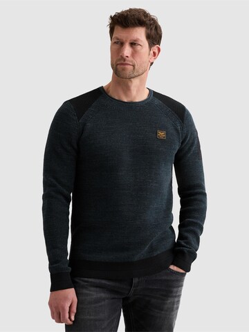 Pullover 'Pullover in cotton mélange with flight pocket' di PME Legend in blu: frontale