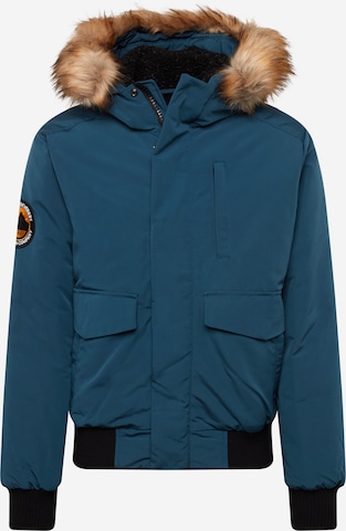 Superdry Zimska jakna 'EVEREST' | modra barva: sprednja stran