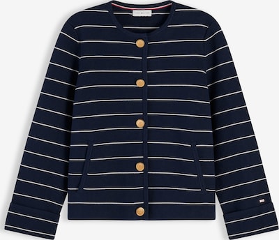 XS-S dydžio Kardiganas iš TOMMY HILFIGER, spalva – kremo / tamsiai mėlyna, Prekių apžvalga