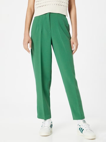 LA STRADA UNICA Regular Pleated Pants 'CAVA' in Green: front