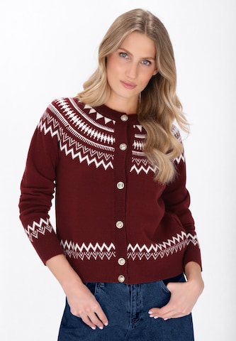 DreiMaster Maritim Knit Cardigan in Red: front