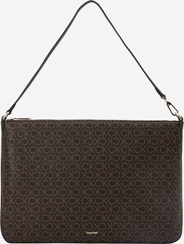 Calvin Klein Shoulder Bag in Brown: front