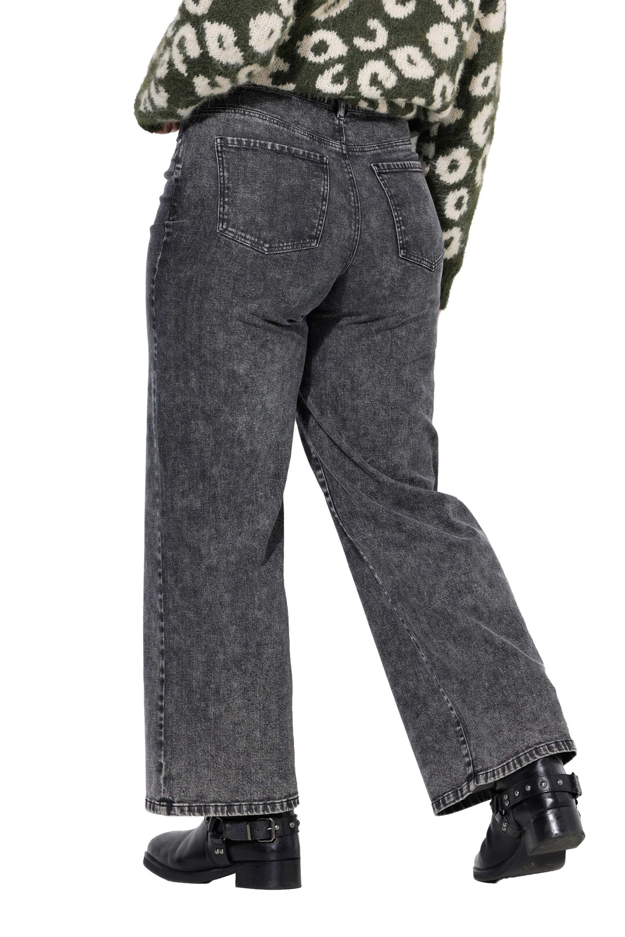 Studio Untold Wide Leg Jeans in Grau