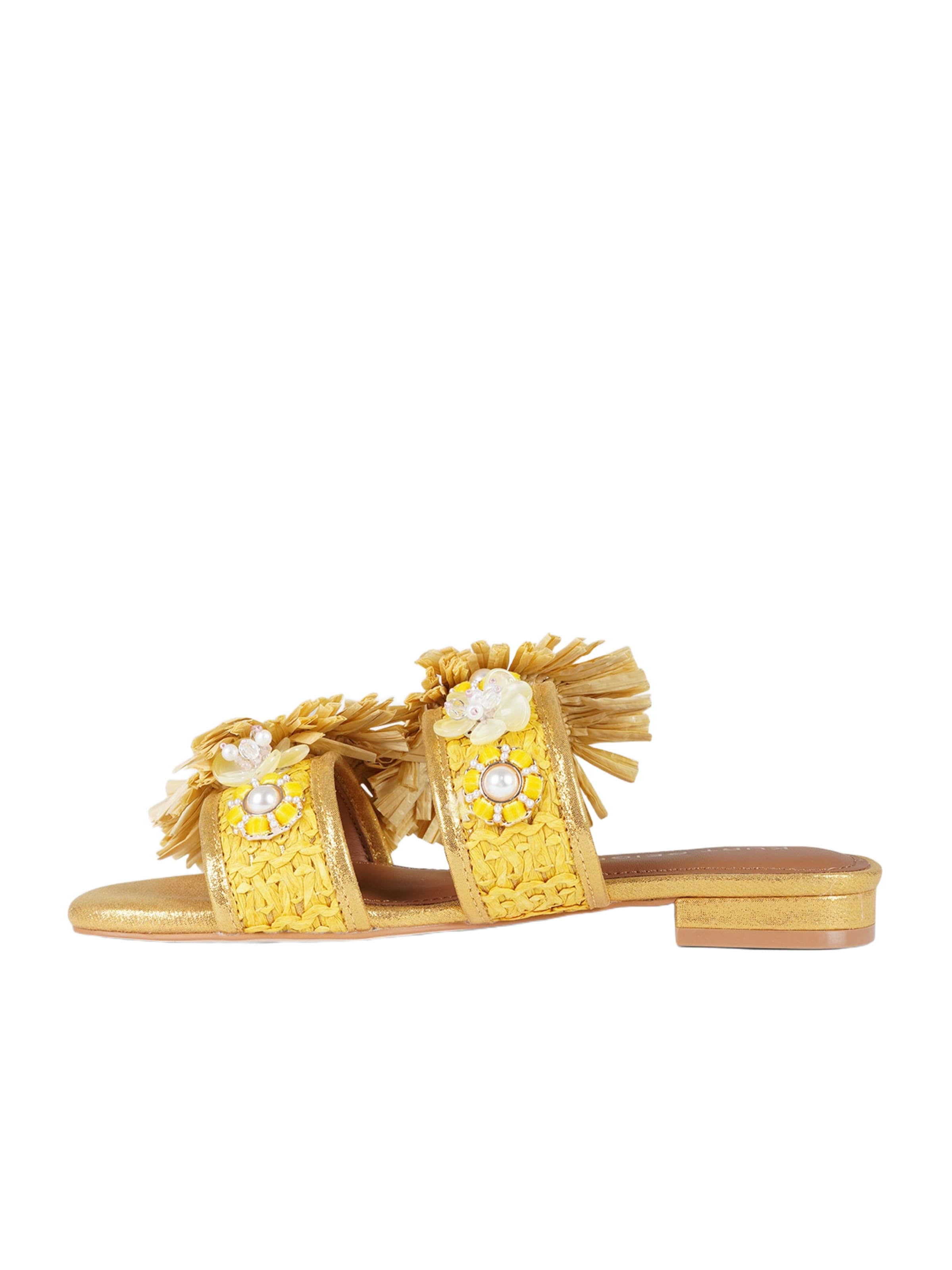 Kurt Geiger - Sandália em amarelo: frente