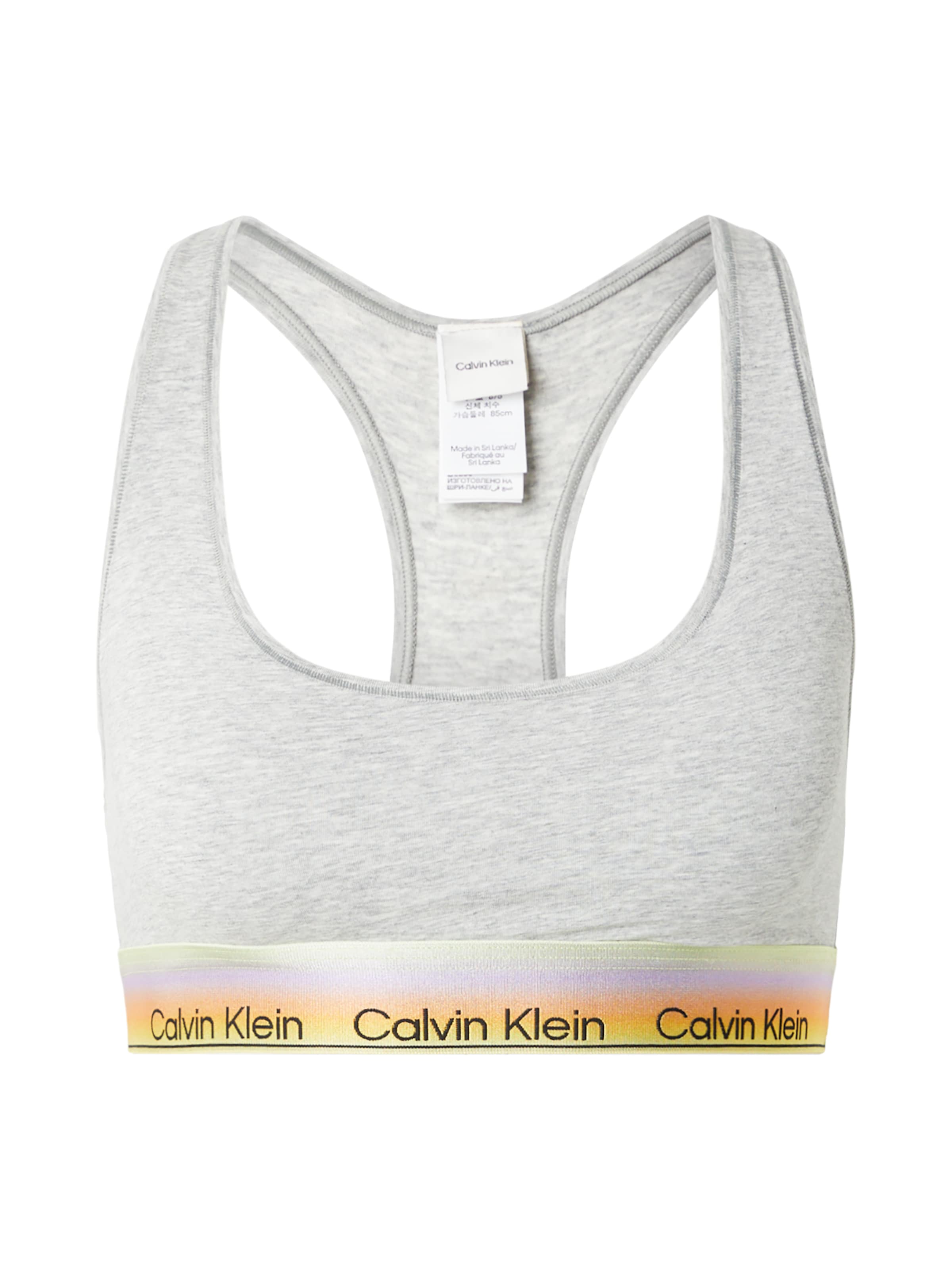 Calvin Klein Underwear Soutien-gorge en gris clair / vert clair / orange / noir, Vue avec produit