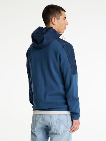 CHASIN' Gebreid vest 'Kobe Zip' in Blauw