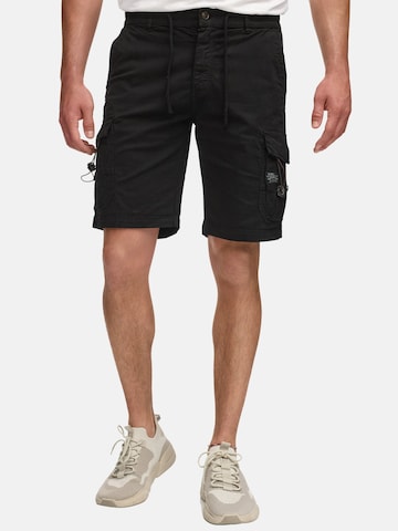 Tazzio Regular Cargohose 'A209' in Schwarz: Vorderseite
