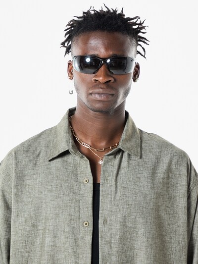 VAMOS CLO Button Up Shirt in Khaki / Light green, Item view