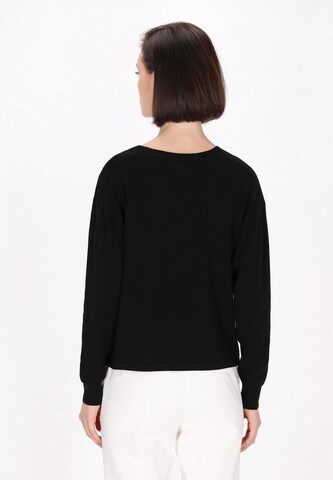 Usha Gebreid vest 'Classic Look' in Zwart