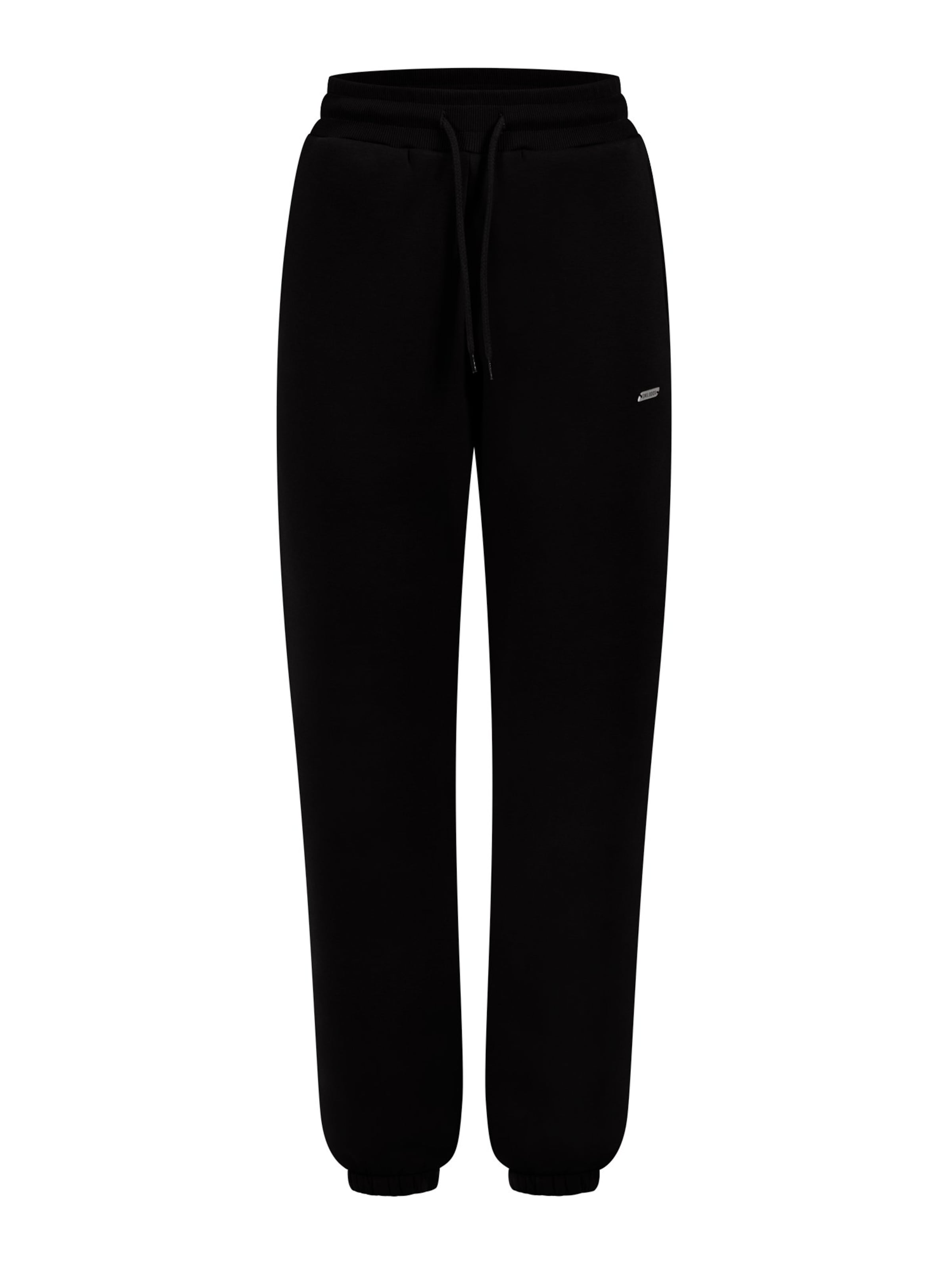 Smilodox Tapered Laurena Casual Classic Pants in Schwarz: Vorderseite