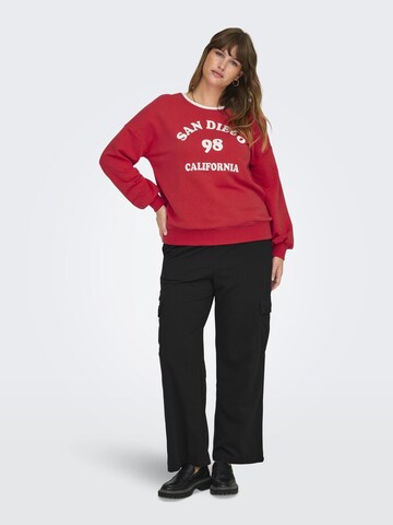 ONLY Carmakoma Sweatshirt 'CARDamia' i röd
