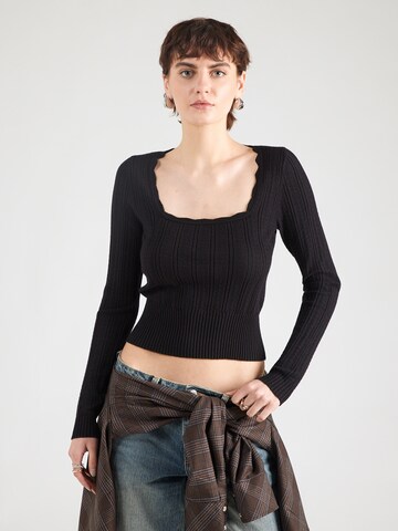 ABOUT YOU Sveter 'Maria' - Čierna: predná strana