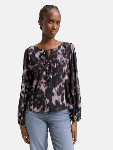 TOM TAILOR DENIM Blouse in Zwart: voorkant