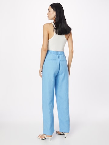 Lindex Loose fit Pleat-Front Pants 'Ragna' in Blue