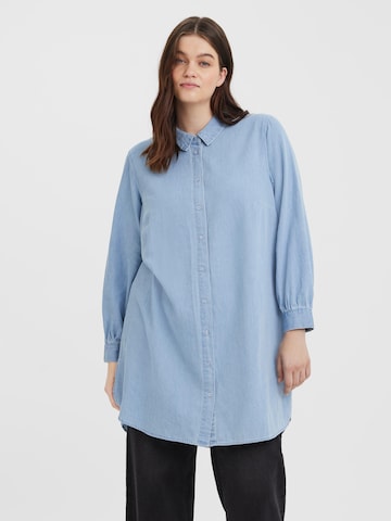 Vero Moda Curve Blouse 'Lindsey' in Blauw: voorkant