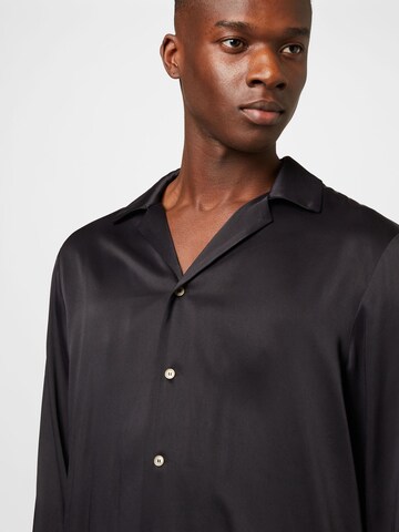 Coupe regular Chemise 'Enzo' Won Hundred en noir