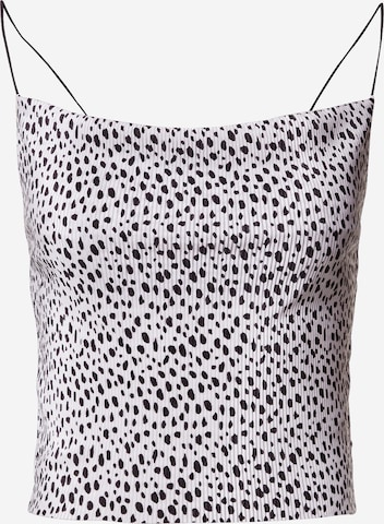 Miss Selfridge - Top 'DALMATION' em branco: frente