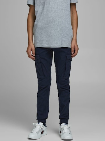 Jack & Jones Junior Tapered Pants 'JJIPaul JJFlake' in Blue: front