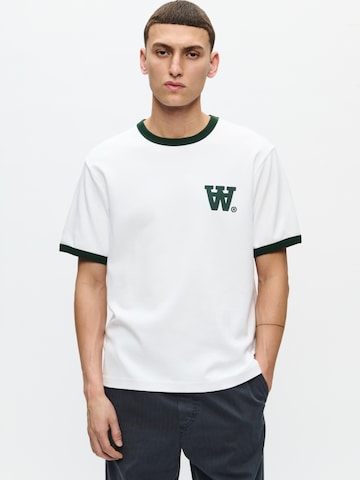 Tricou 'WWParker' de la WOOD WOOD pe alb: față