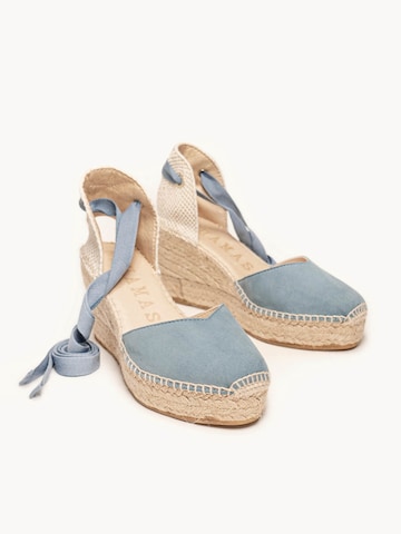 Alhamas - Sandália 'Alpargata Cuña 8 cm' em azul