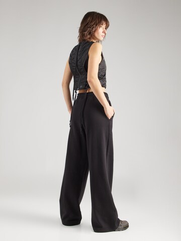 WEEKDAY Wide leg Broek in Zwart