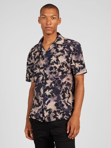 River Island - Regular Fit Camisa em castanho: frente