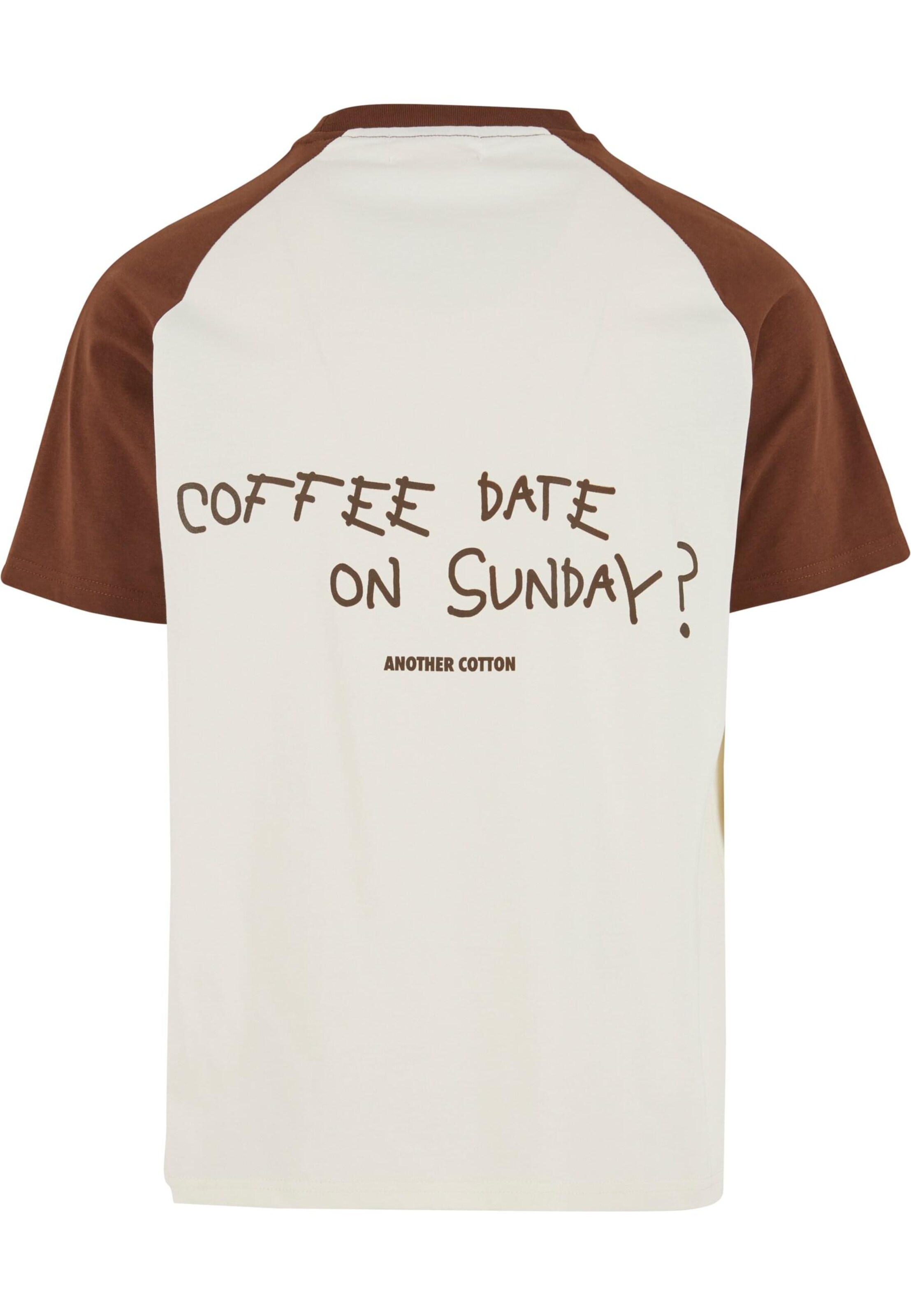 T-Shirt 'Coffee Date' Another Cotton Lab en blanc