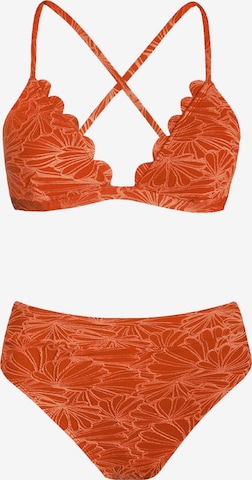 Cupshe Bralette Bikini 'Aqua-CASF1131EA/Orange-DAA12C2L007KK' in Orange: front