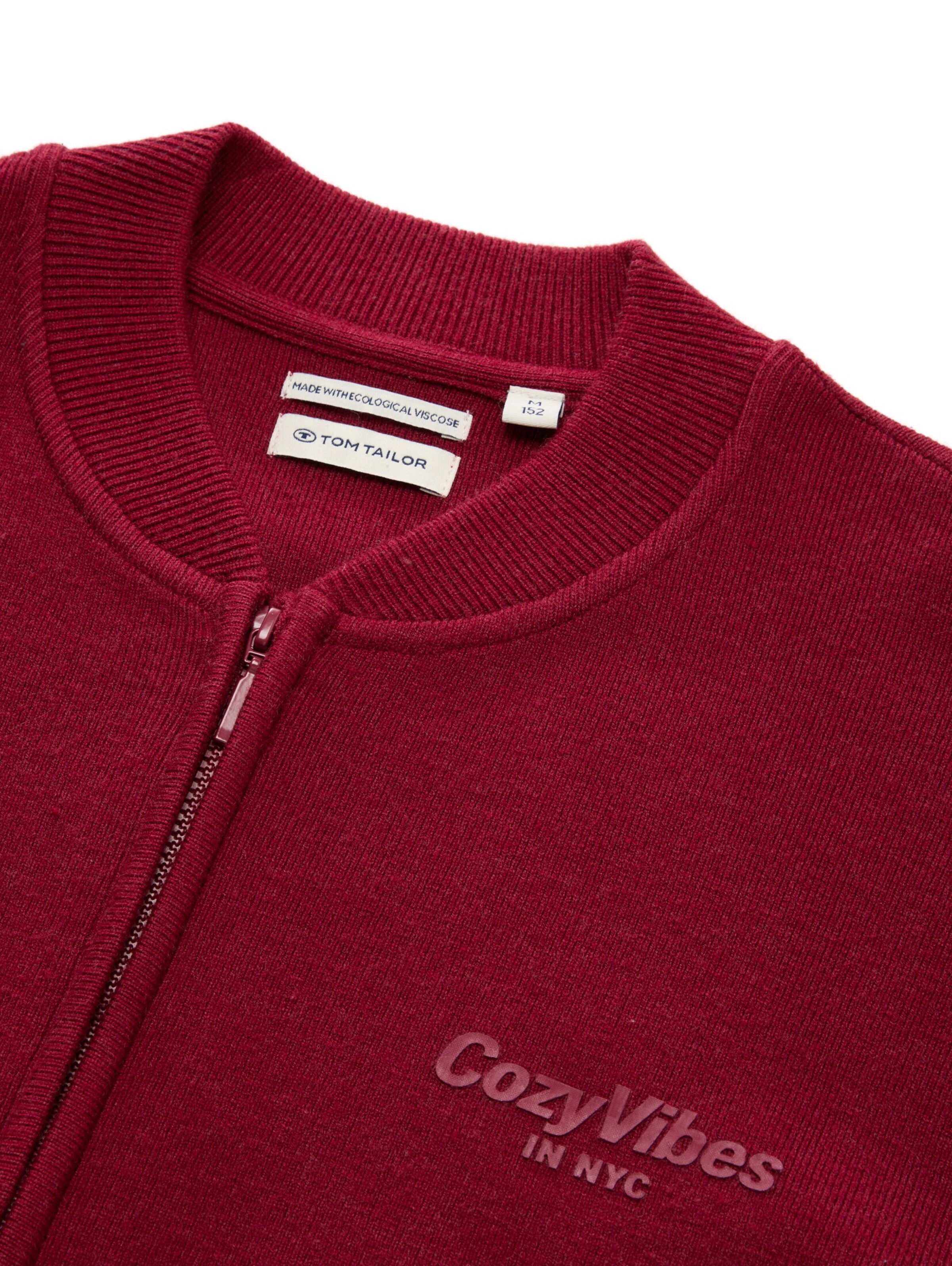 TOM TAILOR Gebreid vest in Rood