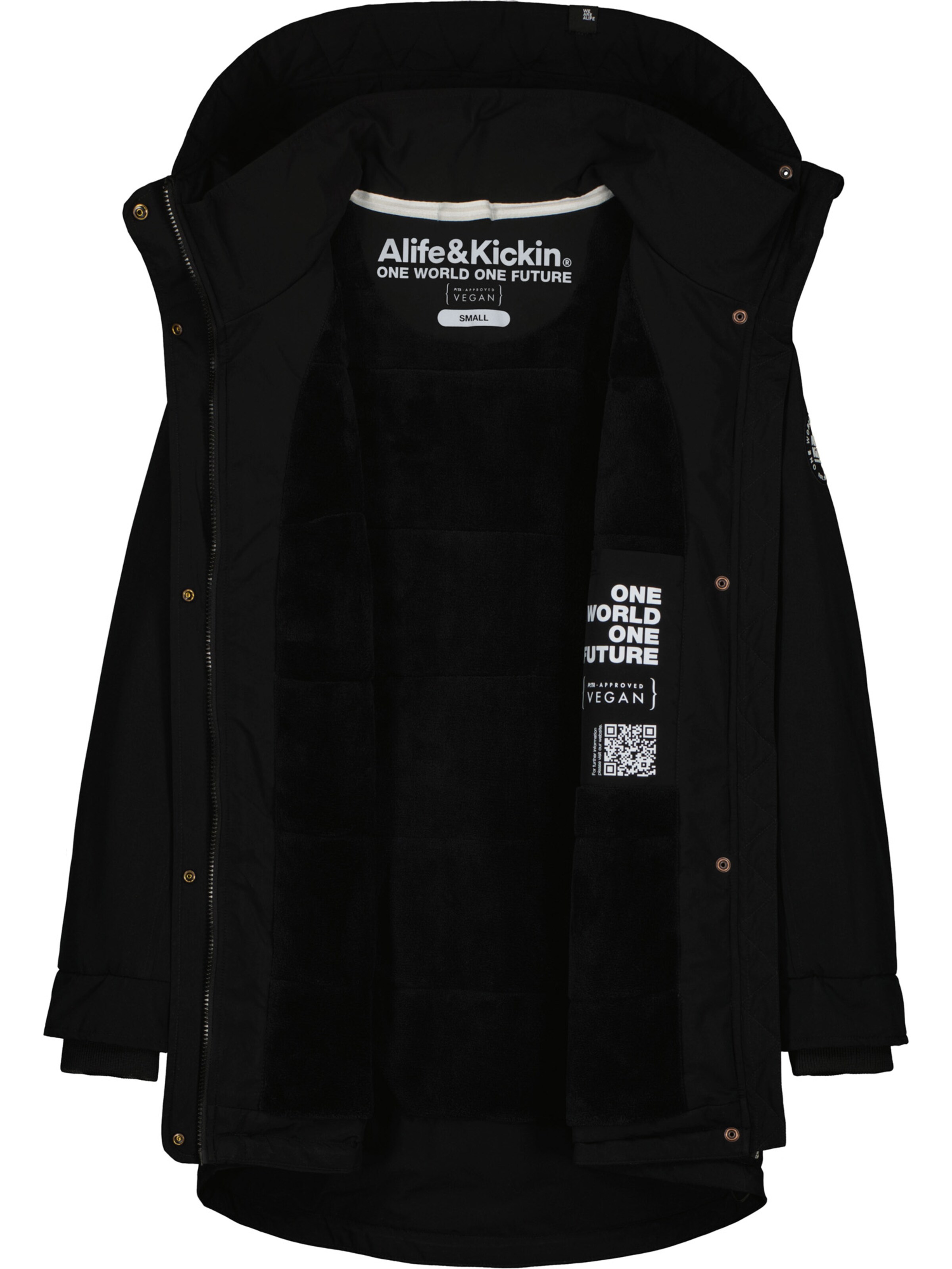 alife & kickin Vinterjakke 'Flora' i sort