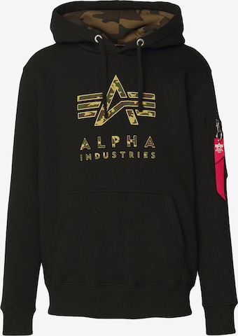 ALPHA INDUSTRIES Sweatshirt in Schwarz: Vorderseite